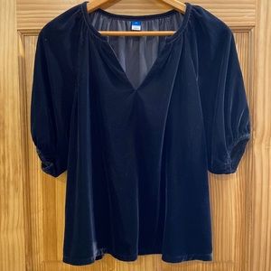 Old Navy Black Velvet Blouse
